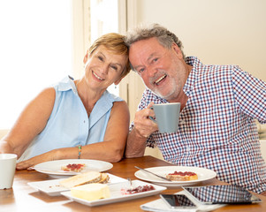 Portrait of a beautiful senior couple having breakfast together
