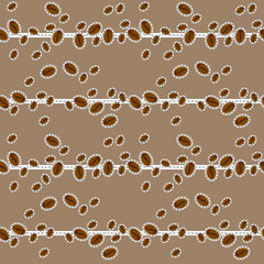 Seamless coffee pattern. Coffee beans. Packaging. Cover. Design of banners. Vector illustration. Eps 10.