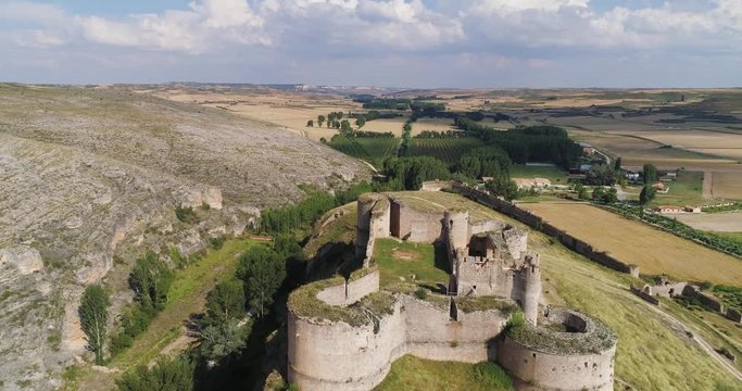 Ruins of a medieval castle in Berlanga de Duero, Soria, Spain