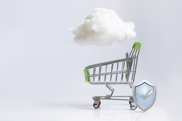 Shopping cart cloud data .