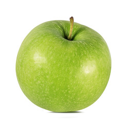 Fresh green apple isolated on white background with clipping path