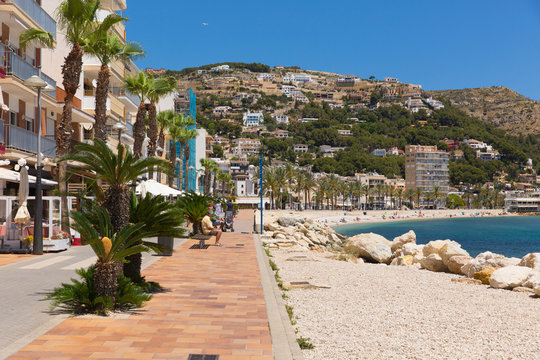 J&aacute;vea Spain Spanish Costa Blanca beach located south-east of Denia also known as Xabia