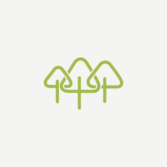 Abstract tree logo icon vector design. Landscape design, garden, Plant, nature and ecology vector logo