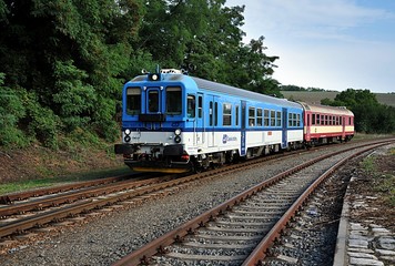 modern locomotive in station