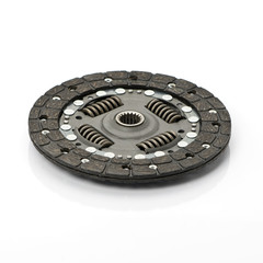 Car clutch disc isolated on a white background.