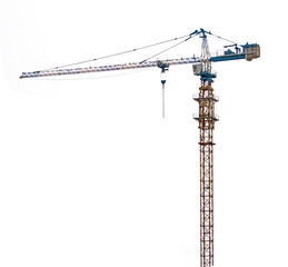 high crane isolated on white background
