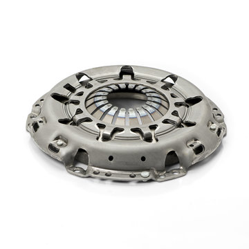 Car clutch basket disc isolated on a white background.