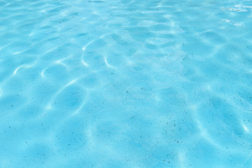 clear blue water in the pool