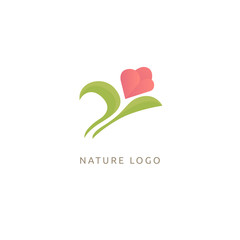 Campanula logo. Wedding floral icon. Luxury retro emblem. Cosmetics, Spa, Beauty salon, Decoration, Boutique vector logo.