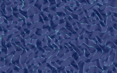 Obraz premium Graphic illustration - liquid pattern dark blue color. Modern abstract background. Design wallpaper. 3D illustration