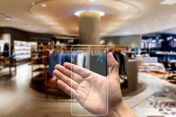 blurred photo, Blurry image, People shopping in  Department Store, background