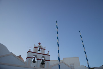 Whitewashed Church in Fira, Santorini, Cyclades, Greece