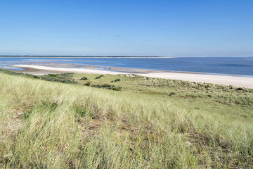 Fototapeta na wymiar artificial Maasvlakte beach near Rotterdam, the Netherlands
