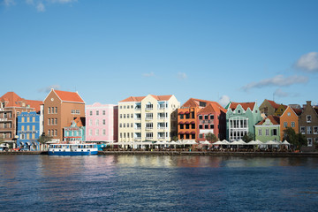 Colorful Colonial Houses in Willemstad, Curacao