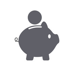 Pig bank icon. SavIng money or open a bank deposit concept. Vector illustration.