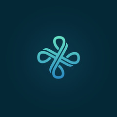 Vector celtic luxury curve logo design. Line art gold ornate frame. Vintage premium design vector element.