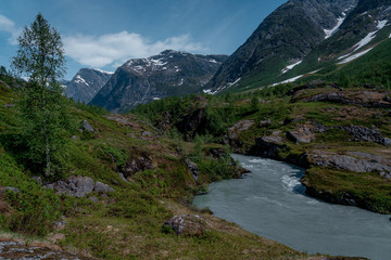 Fototapeta na wymiar Norwegen Landschaft Wanderweg