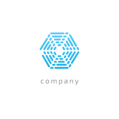 Vector modern luxury abstract polygon logo design. Line art premium design vector element.