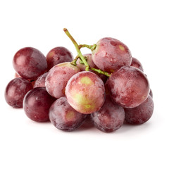 Red grape berry bunch isolated on white background cutout