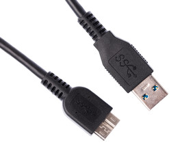 USB and USB3.0 Connector isolated on white background