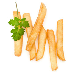 French Fried Potatoes isolated on white background