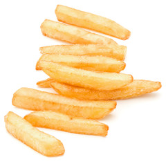 French Fried Potatoes isolated on white background
