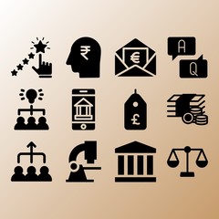 College, questions and microscope related premium icon set