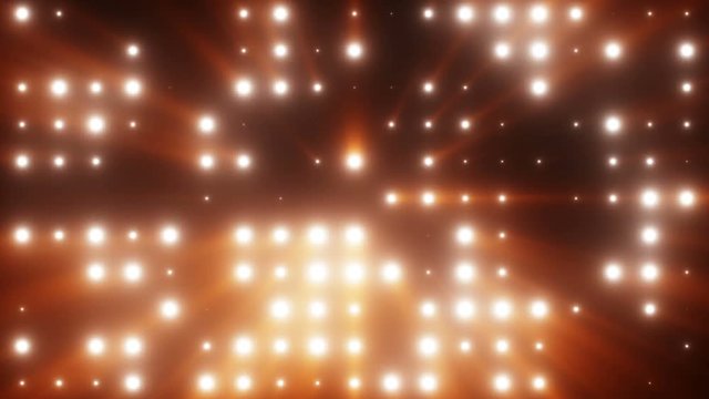 Bright flash of LED lights with rays of light