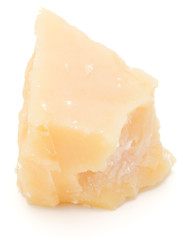 One parmesan cheese shred isolated on white background cutout