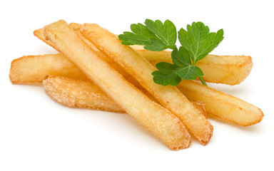 French Fried Potatoes isolated on white background