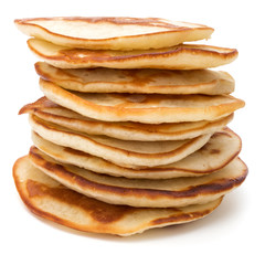 Pancakes  stack on white background