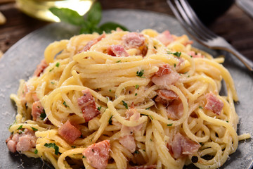 Delicious carbonara pasta