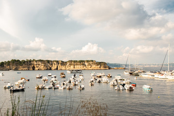 A beautiful little touristic port near Miseno beach, Naples, Italy