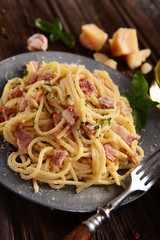 Delicious carbonara pasta