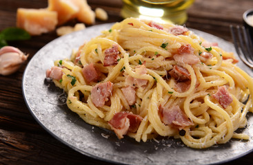 Delicious carbonara pasta