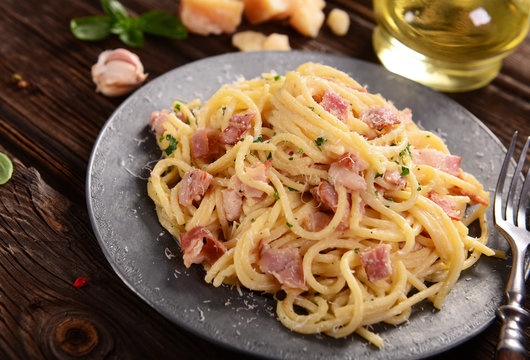 Delicious carbonara pasta