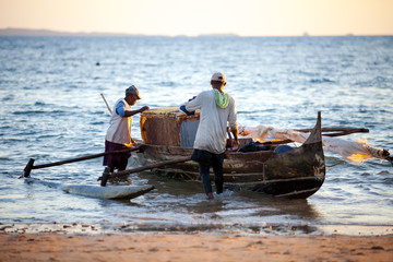 Madagaskar Nosy Be rybacy