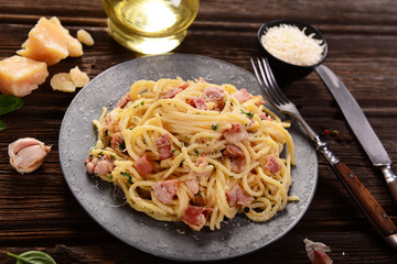 Delicious carbonara pasta