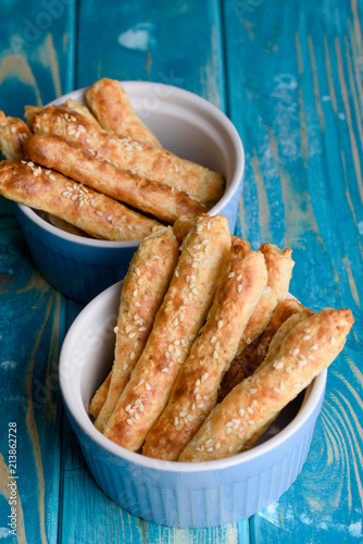 Cottage Cheese Sticks With Oatmeal And Sesame Flakes Stock Photo