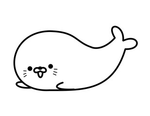 アザラシ口(線画)