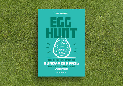 Easter Egg Hunt Party Flyer Layout