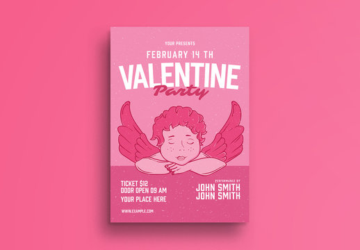 Valentine's Day Party Flyer Layout