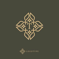 Obraz premium Monogram design elements, graceful template. Calligraphic elegant round frame for initials wedding illustration