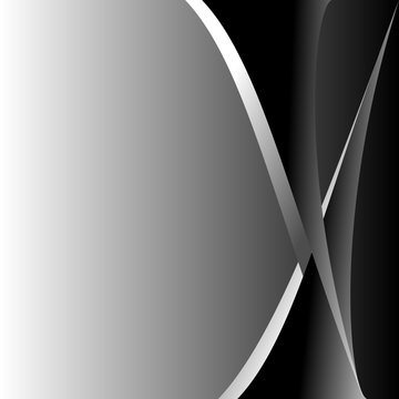 Abstract black grey and white wavy background. Modern template with shapes.