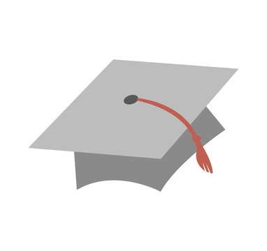 Grey graduation cap