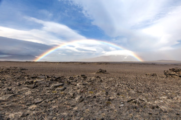 Rainbow in the Highlands of Iceland