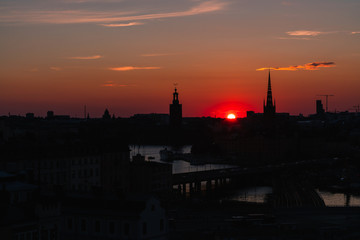 Sunset over Stockholm