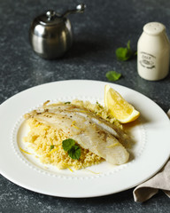 Fried Basa Fillet with Lemon Couscous