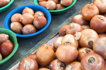 Onion in street market