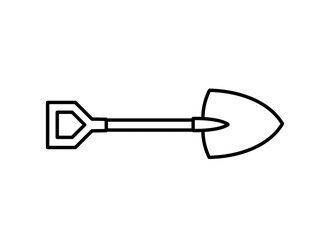 スコップ(線画)